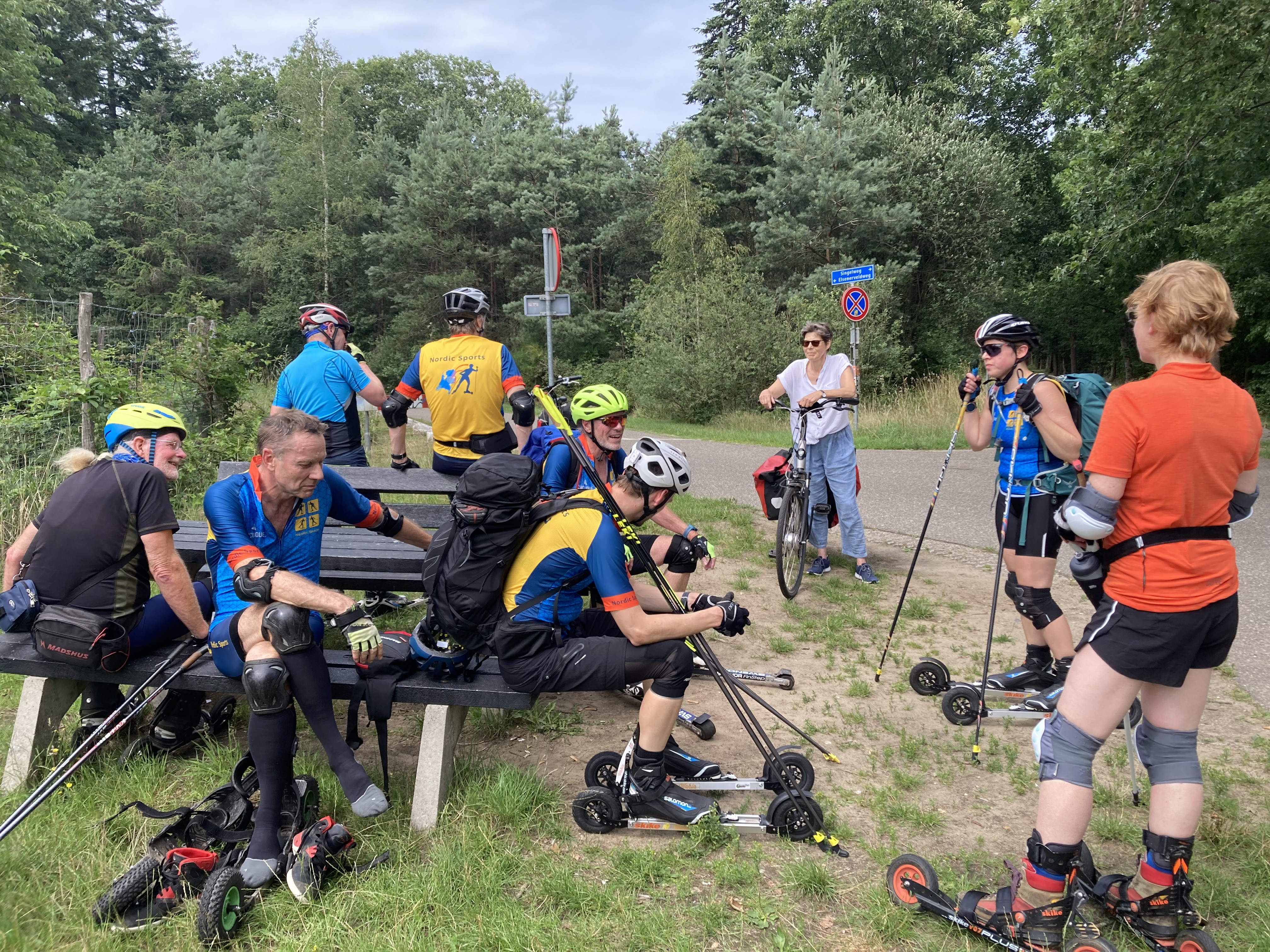 Rolskiërs en nordic cross-skaters